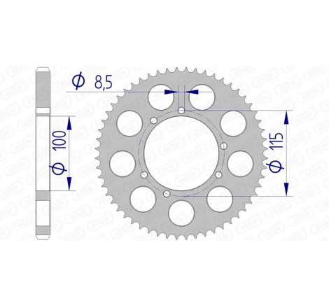Couronne AFAM alu standard - 428