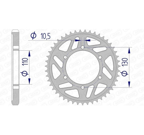 Kit chaîne AFAM 530 XHR4 - 17/45-118 - Couronne alu standard