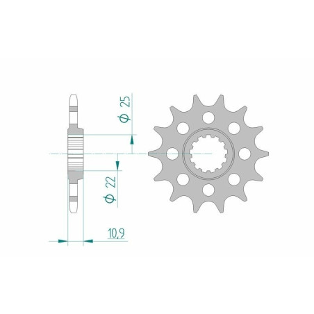Kit chaîne AFAM 520 XSR4 - 16/46-118 - Couronne alu standard