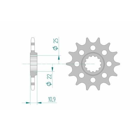 Kit chaîne AFAM 520 XSR4 - 16/46-118 - Couronne alu standard