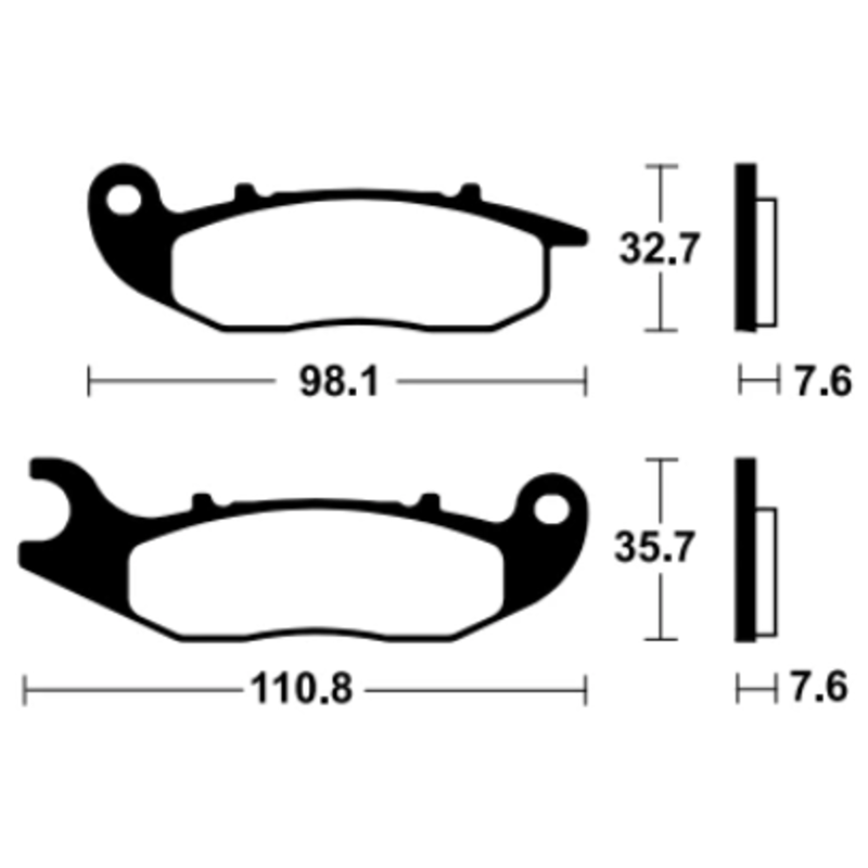 Plaquettes de frein TECNIUM Scooter organique - ME359