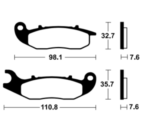 Plaquettes de frein TECNIUM Scooter organique - ME359