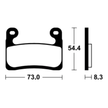Plaquettes de frein TECNIUM Racing métal fritté - MTR460
