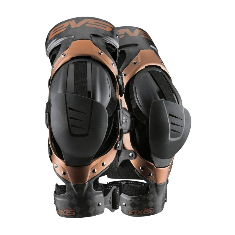 Orthèse EVS SPORTS Knee Brace Axis-Pro Black-Copper Paire Taille S