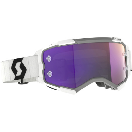Masque SCOTT Fury - blanc/noir écran Purple Chrome Works