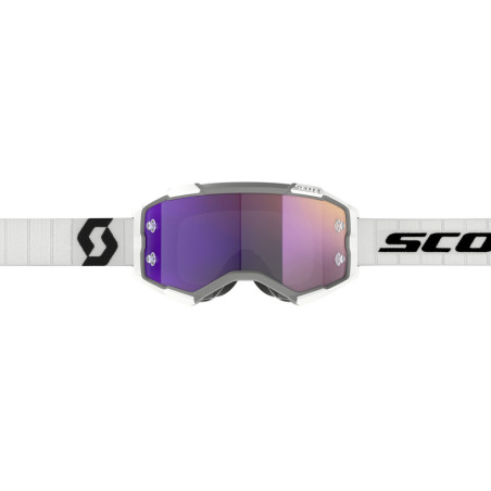 Masque SCOTT Fury - blanc/noir écran Purple Chrome Works