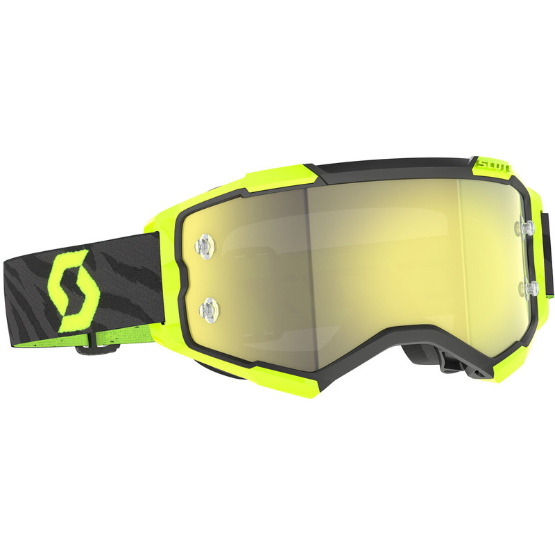 Masque SCOTT Fury - Zebra Black/Neon Yellow écran Yellow Chrome Works