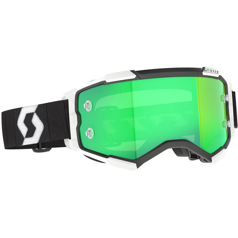 Masque SCOTT Fury - noir/blanc écran Green Chrome Works