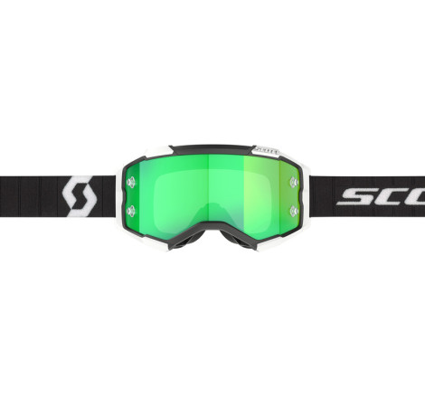 Masque SCOTT Fury - noir/blanc écran Green Chrome Works