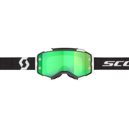 Masque SCOTT Fury - noir/blanc écran Green Chrome Works