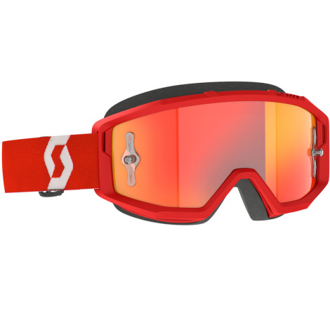 Masque SCOTT Primal Chrome - rouge/blanc écran Orange Chrome Works