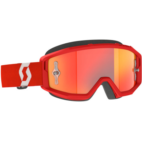 Masque SCOTT Primal Chrome - rouge/blanc écran Orange Chrome Works