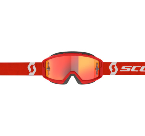Masque SCOTT Primal Chrome - rouge/blanc écran Orange Chrome Works