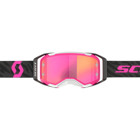 Masque SCOTT Prospect 2.0 - Zebra Black/rose écran Pink Chrome Works