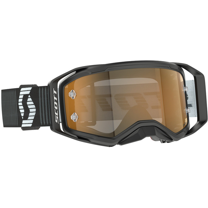 Masque SCOTT Prospect 2.0 AMP Chrome - noir/blanc écran Gold Chrome Works