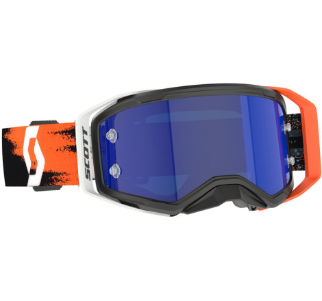 Masque SCOTT Prospect 2.0 AMP Chrome - noir/Neon Orange écran Blue Chrome Works