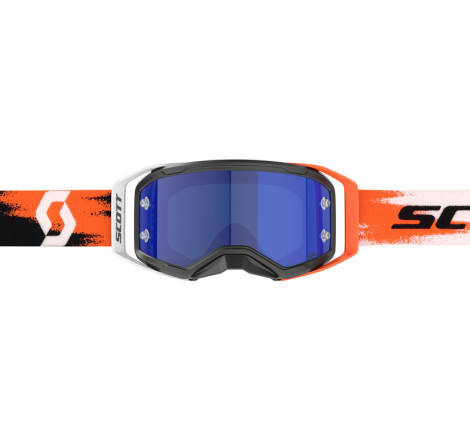 Masque SCOTT Prospect 2.0 AMP Chrome - noir/Neon Orange écran Blue Chrome Works